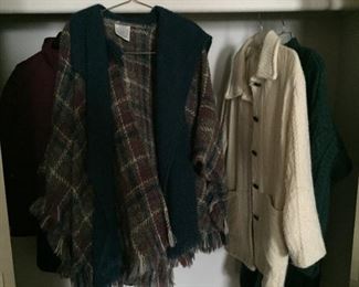 Very nice coats, jackets and sweaters (some from Ireland).