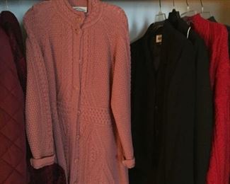 Very nice coats, jackets and sweaters (some from Ireland).