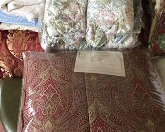 Large selection of bedding items.