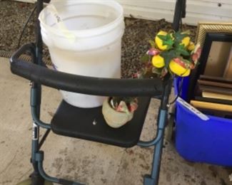 Carport items - like new walker