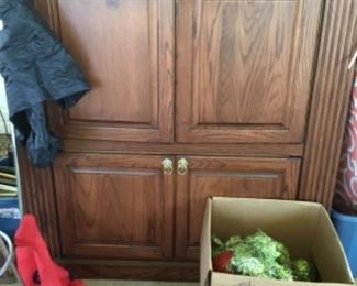 Carport items - large entertainment/armoire