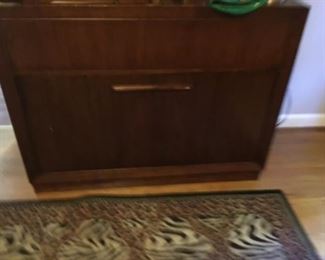 Inside House - vintage record player with cabinet underneath
