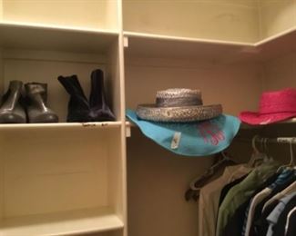 Inside House - shoes, boots, clothes, hats