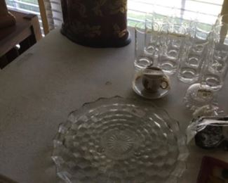 Inside house -glasses, tray, etc.