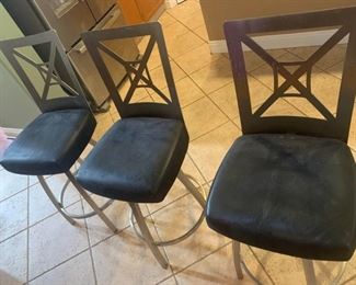 3 Counter stool chairs