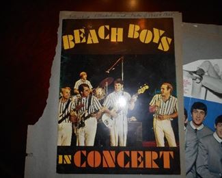 Back of Scrapbook Page with Beach Boys Concert Program