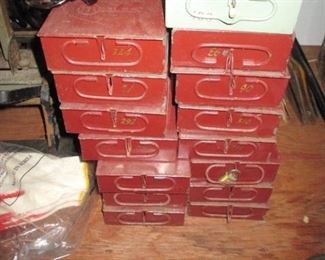 Lot Of Bank Safe Deposit Boxes