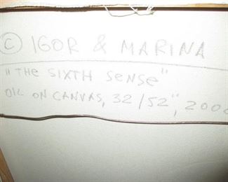 Original Igor & Marina "The Sixth Sense", Oil On Canvas 2008