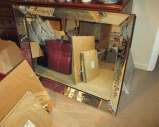 Beautiful Etched Large Accent Mirror