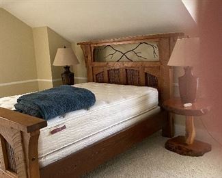 Beautiful Queen size bed and nightstands from Woodland Creek Interiors