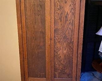 Antique oak armoire - smaller size