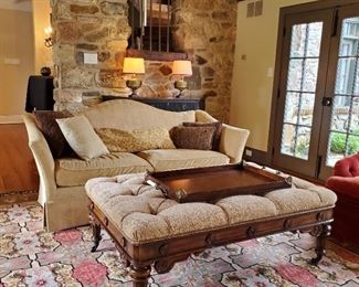 sofa: 38h x 75w x 37d.   Ottoman: 21h x 55w x 37d