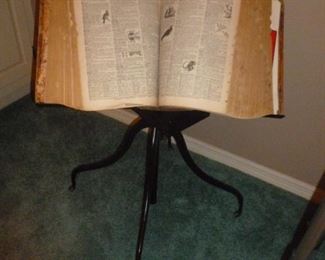 Book stand & old dictionary