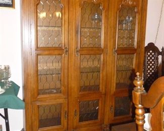 Unique Solid Wood China Cabinet or Curio Cabinet..Huge & Beautiful!