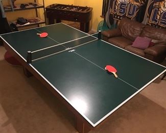 Ping Pong table on Pool Table