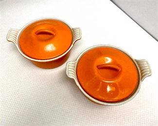 Vintage Le Creuset Pair 14 Casserole   $45