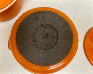 Vintage Le Creuset Pair 14 Casserole  $45