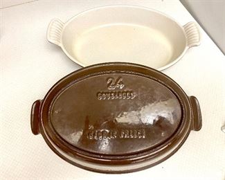 Vintage Le Creuset Pair Oval Casserole  $40