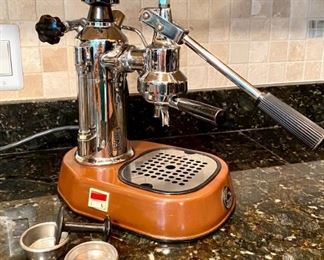 Vintage Brown Base LA PAVONI EUROPICCOLA Professional Espresso Machine  REDUCED $650