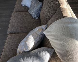 #3) - $600  Smith Brothers of Berne Upholstered Sofa with Nailhead Trim.  84w x 39.  This item may not be picked up until Wednesday, Oct 14 between 3:00 and 7:00 p.m.