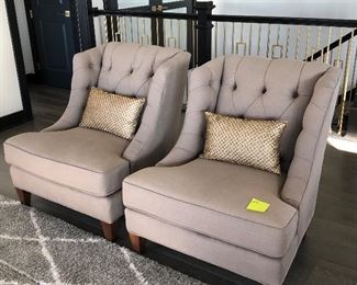 #4A &4B) - $300 Each Chair - Pair of Upholstered Arm Chairs.   Pillows not included.  33w x 36d x 36h.  Sold Separately. 