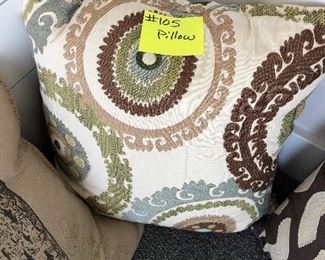 #105)  $8 - Various Accent Pillows.  (New)