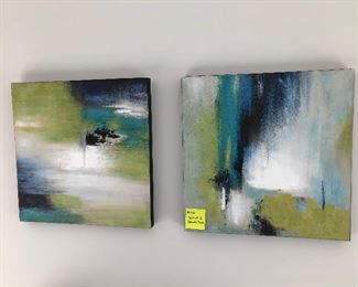 #112)  $50 - Pair of Canvas Prints 24 x 24.