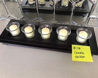 #116)  $15 - Candle Holder with Candles.