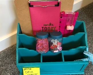 #136) $15 - Office Organizer with Supplies.  