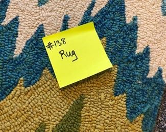 #138) $150 - Woven Rug.  90 x 60.