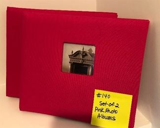 #140) $8 - Set of 2 Pink Photo Albums.