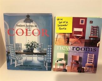 #141) $10 - Set of 2 Decorator Books.