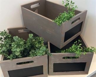 #179) $30 - Set of 3 Chalkboard Bins