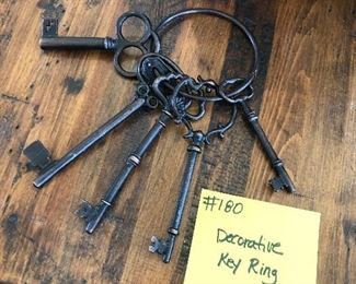 #180) $8 - Decorative Old World Key Ring.