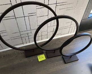 #188) $30 - Set of 3 Metal Art.  