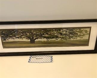 #208) $25 - Framed Art.  36 x 12.
