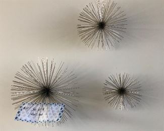 #211) $75 - Set of 3 Wall Spheres.