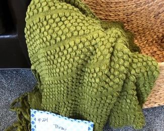 #224) $10 - Green Throw.