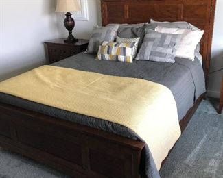 #22)  $500 - Solid Wood Queen Bedroom Set.  Includes Bed, Dresser and 2 Nightstands.  Dresser measures 65w x 18d x 38h. Nightstands measure 29w x 17d x 28h.  Headboard is 66 inches tall.    Mattress and Boxsprings sold separately.  #22A)  $150 Queen Mattress and Boxsprings.  (New)  This item may not be picked up until Wednesday, Oct 14 between 3:00 and 7:00 p.m.