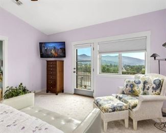 Large Master Bedroom Suite with wonderful views and deck. 