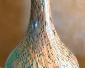 	Vintage Murano Glass Gold Fleck lamp	40in H x 26in Diameter	