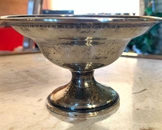 Sterling Silver Compote Footed Bowl	3in H x 5in Diameter 124 grams	