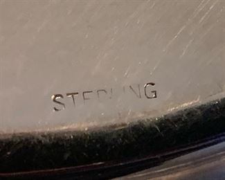 2pc Sterling Silver 8in Plates	.5in H x 8in Diameter 262 grams