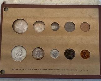 1958 US Coin Proof Set	Board: 5.75x8in	