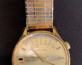 NEUVEX Multi-Year Calendar Vintage Automatic Watch	1.5in Face	