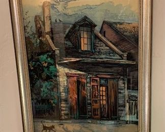 *Signed*  Numbered Ron Picou Creole Cottage	25x16.5in	
