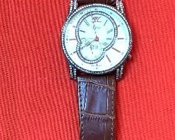 LeVian Diamond Bezel Sub Second Swiss Watch	