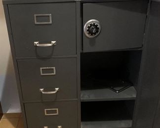 1950s Vintage Cole Steel File cabinet Safe Industrial	38x30.5x13in