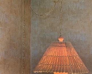 Vintage MCM Terracotta Hanging Swag Sunset Cosco 23in H x 23in Diameter