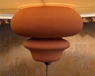 Vintage MCM Terracotta Hanging Swag Sunset Cosco 23in H x 23in Diameter
